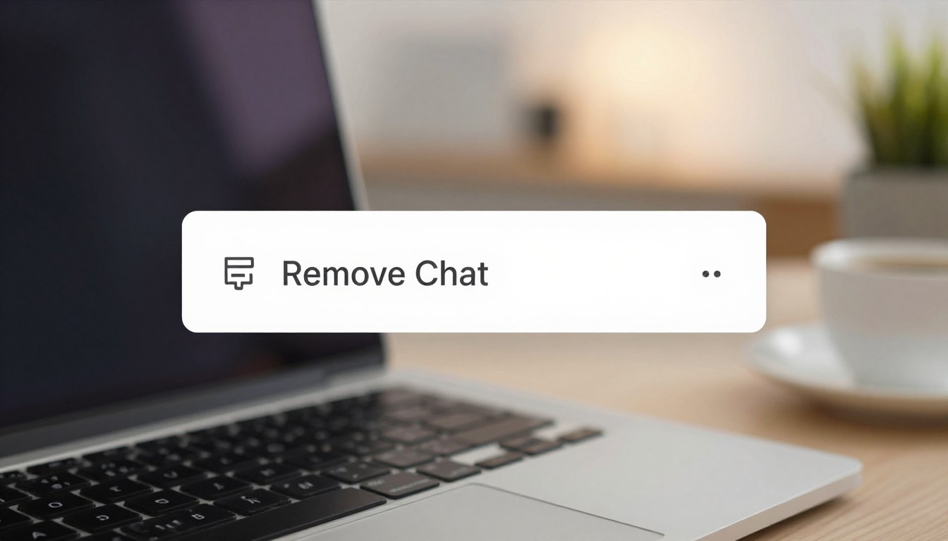 A desktop three-dot menu displays the Remove Chat option